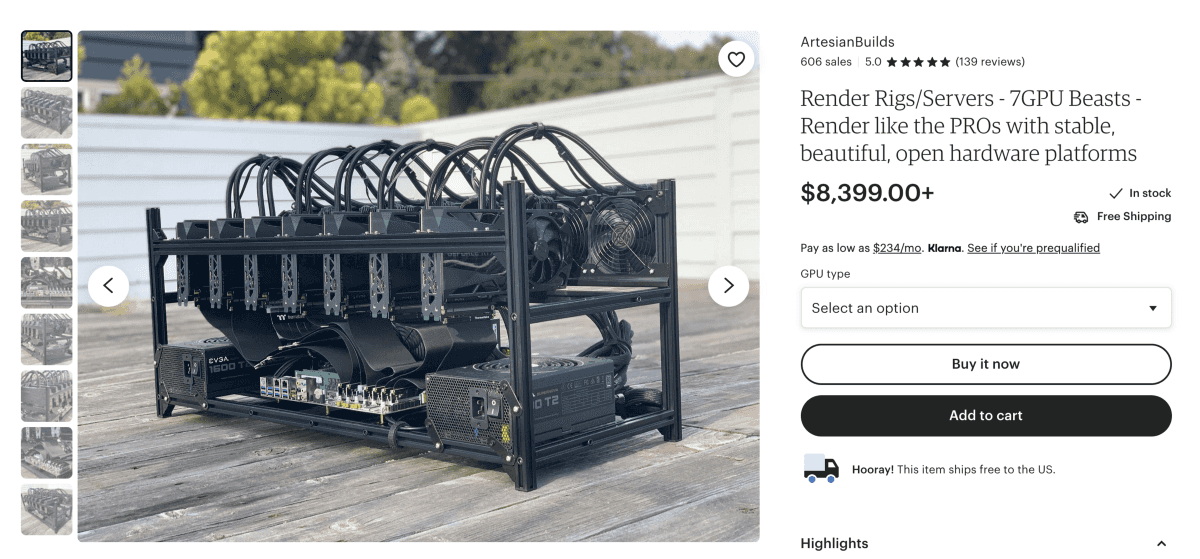 A powerful proof-of-work staking rig